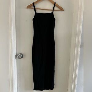 🌻 Wild Fable Black Ribbed Midi Dress 🌻